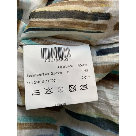 LAVIA Sempione Multicolored Tunic Top SZ 40 Made In Italy - Picture 9 of 11